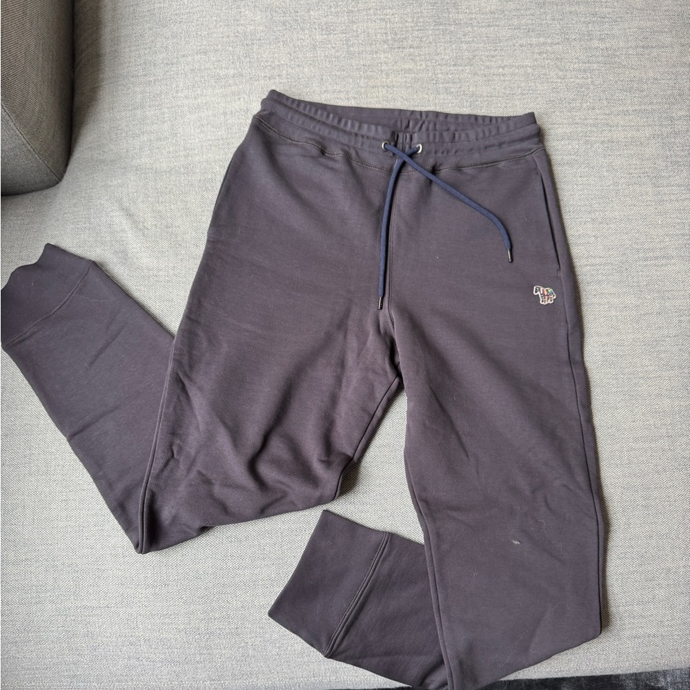 PS Paul Smith: Slim-Fit Black Cotton Zebra Logo Lounge Sweatpants Retail $150